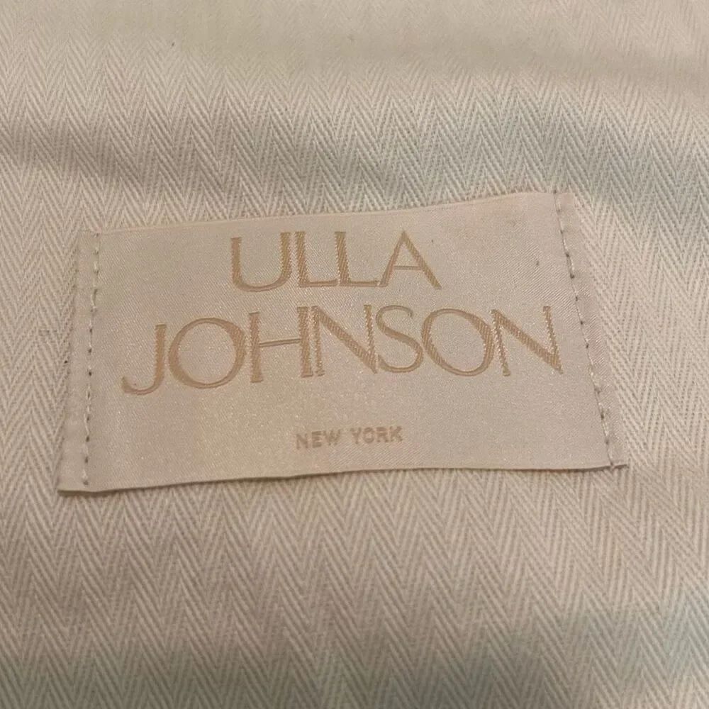 Ulla Johnson Adria Fringe Crossbody Purse Pleated Wave Black Beige Artsy Boho NE - Picture 8 of 13